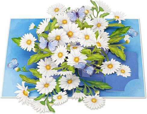 Get Well Soon Pop Up Card, Blossoming Field, Flowers, 3D Greeting Cards, Gifts for Mom, Mother in Law, Wife, Girlfriend, 5x7 - Includes Envelope And Message Note in Saudi Arabia