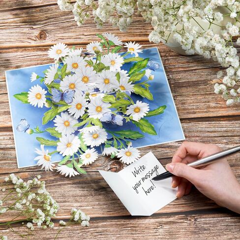 Get Well Soon Pop Up Card, Blossoming Field, Flowers, 3D Greeting Cards, Gifts for Mom, Mother in Law, Wife, Girlfriend, 5x7 - Includes Envelope And Message Note in Saudi Arabia