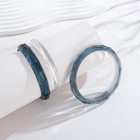 Acrylic Resin Bangles Bracelets for Women Wide Irregular Geometric Wristband Statement Bracelet Punk Chunky Acrylic Resin Bangle in Saudi Arabia
