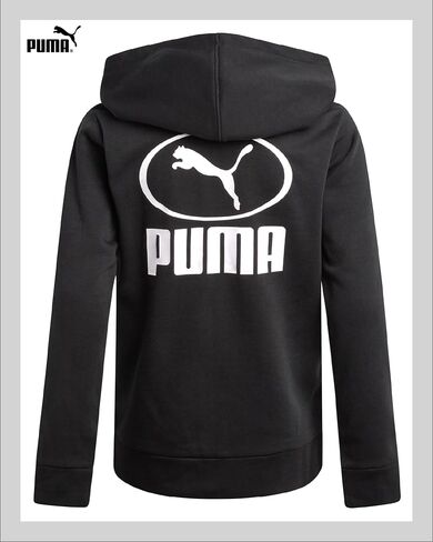 PUMA BOYS ZIP UP HODEIE - أداء مريح Fleece Kids up up Hoodie للأولاد - قميص من النوع الثقيل الرياضي للرياضة والارتداء اليومي in Saudi Arabia