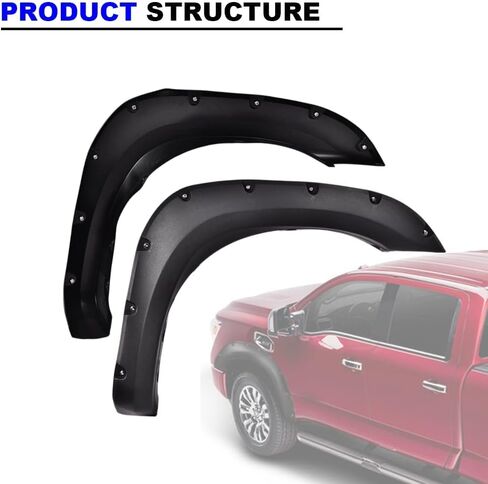 Pit66 Fender Flare ، متوافق مع 2014-2020 سائق Nissan Rogue الأمامي وجانب الراكب من البلاستيك الأسود 2pcs #638609ta1a in Kuwait