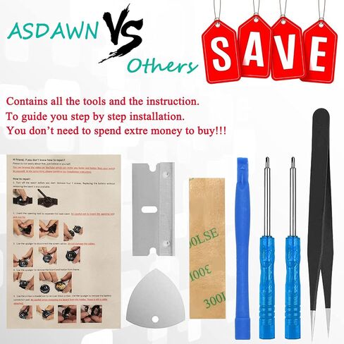 ASDAWN Replacement for Samsung Galaxy Gear S2 Battery, EB-BR720ABE Battery for Gear S2 SM-R720 / Gear S2 Classic SM-R732 with Repair Tool Set + Installation Instruction in Kuwait