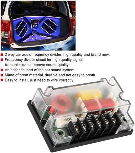 2 Way Car Audio Frequency Divider Speaker Sound Filter Auto Accessories Automotive Audio Speakers Two Crossover Divider for Car Speaker in Saudi Arabia