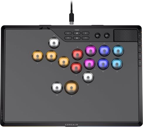 Corsair NOVABLADE PRO Wireless Hall Effect Leverless Controller – 15-Main Key Layout, 1000Hz Polling, 2.4GHz Wireless, SOCD, MGX Hyperdrive Hall Effect Magnetic Switches – PS5, PS4, PC – Black in Saudi Arabia