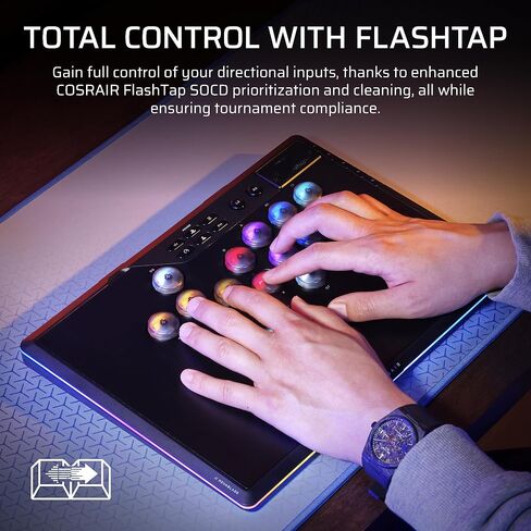 Corsair NOVABLADE PRO Wireless Hall Effect Leverless Controller – 15-Main Key Layout, 1000Hz Polling, 2.4GHz Wireless, SOCD, MGX Hyperdrive Hall Effect Magnetic Switches – PS5, PS4, PC – Black in Saudi Arabia