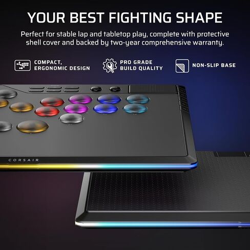 Corsair NOVABLADE PRO Wireless Hall Effect Leverless Controller – 15-Main Key Layout, 1000Hz Polling, 2.4GHz Wireless, SOCD, MGX Hyperdrive Hall Effect Magnetic Switches – PS5, PS4, PC – Black in Saudi Arabia