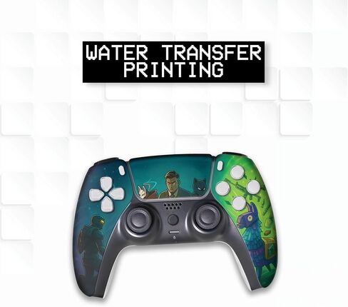 وحدة تحكم Forttnite Leggends Priime المخصصة PS-5 اللاسلكية المتوافقة مع وحدة تحكم Play-Station 5 بواسطة وحدات تحكم BCB | صُنع بفخر في الولايات المتحدة الأمريكية من خلال طباعة HYDRO-DIP الدائمة (ليست مجرد جلد) in Kuwait