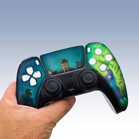 وحدة تحكم Forttnite Leggends Priime المخصصة PS-5 اللاسلكية المتوافقة مع وحدة تحكم Play-Station 5 بواسطة وحدات تحكم BCB | صُنع بفخر في الولايات المتحدة الأمريكية من خلال طباعة HYDRO-DIP الدائمة (ليست مجرد جلد) in Kuwait