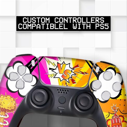 وحدة تحكم Forttnite Leggends Priime المخصصة PS-5 اللاسلكية المتوافقة مع وحدة تحكم Play-Station 5 بواسطة وحدات تحكم BCB | صُنع بفخر في الولايات المتحدة الأمريكية من خلال طباعة HYDRO-DIP الدائمة (ليست مجرد جلد) in Kuwait