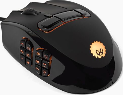 Hedgehog MMO Gaming Mouse - 16 000 DPI - 23 Programmable Buttons - Switch to Joystick Mode with Spring-Loaded Base - PC, Mac, Ubuntu Linux in Saudi Arabia