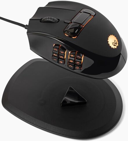 Hedgehog MMO Gaming Mouse - 16 000 DPI - 23 Programmable Buttons - Switch to Joystick Mode with Spring-Loaded Base - PC, Mac, Ubuntu Linux in Saudi Arabia