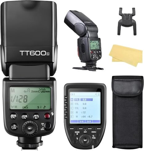 Godox TT600 GN60 2.4G 1/8000s Camera Flash Speedlite, 230 Full Power Flashes, 0.1-2.6s Recycle Time, Compatible for Canon, Nikon, Pentax, Olympus and Other DSLR Cameras with Standard Hotshoe & Filte in Saudi Arabia