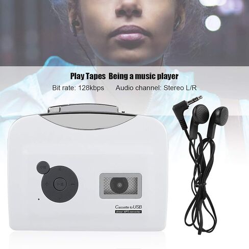 Cassette to MP3 Converter,Portable Tape Player Captures MP3 Audio Music via USB, Music Player Suitable for Laptops and Computers in Saudi Arabia