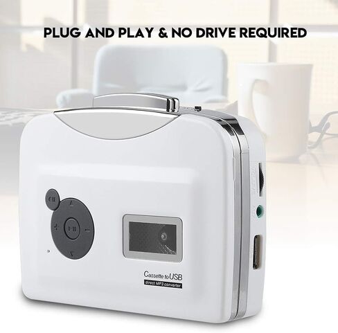 Cassette to MP3 Converter,Portable Tape Player Captures MP3 Audio Music via USB, Music Player Suitable for Laptops and Computers in Saudi Arabia