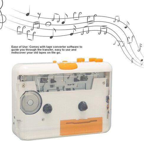 USB Cassette to MP3 Converter, USB Cassette Player with Tape Converter Software, Cassette Tape Converter with Headphones and USB Cable for Ipod PC in Saudi Arabia