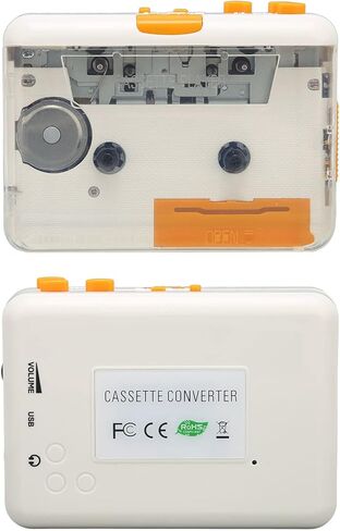 USB Cassette to MP3 Converter, USB Cassette Player with Tape Converter Software, Cassette Tape Converter with Headphones and USB Cable for Ipod PC in Saudi Arabia