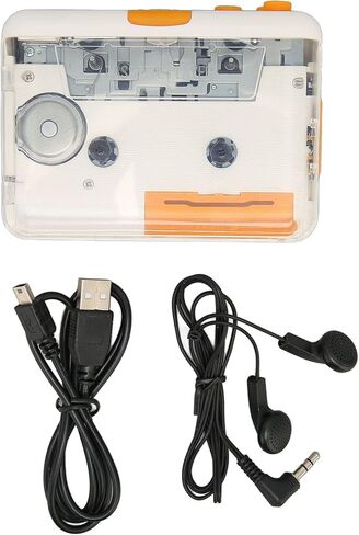 USB Cassette to MP3 Converter, USB Cassette Player with Tape Converter Software, Cassette Tape Converter with Headphones and USB Cable for Ipod PC in Saudi Arabia
