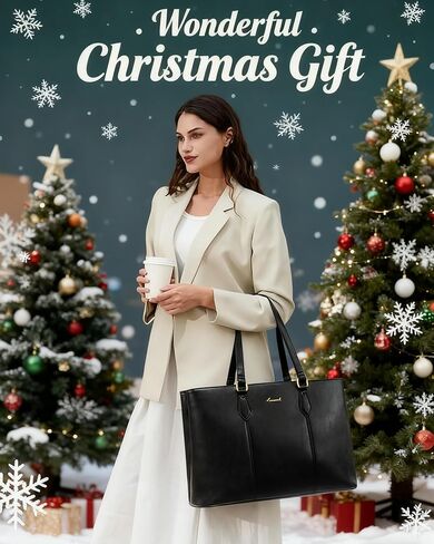 LOVEVOOK Laptop Tote Bag for Women,Leather Computer Tote Bag Purse for Work in Saudi Arabia