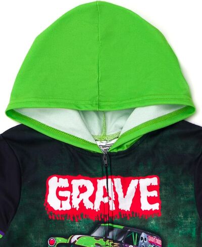 Monster Jam Zip Up Coverall Toddler to Little Kid Grave Digger in Saudi Arabia