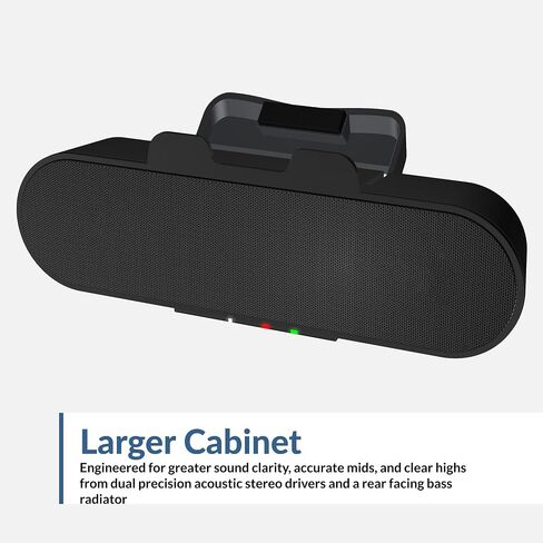 Cyber Acoustics USB & Bluetooth Speaker Bar (CA-2890BT) – USB Powered Speaker with Speakerphone for PC and Bluetooth to Simultaneously Connect to Smartphones, Clamps to Monitor, Convenient Controls in Kuwait