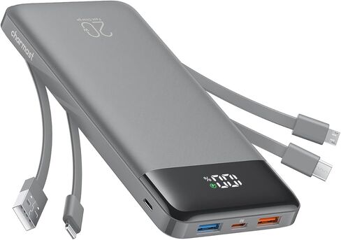 charmast Portable Charger Built-in Cables, 20000mAh Power Bank 6-Output in Kuwait