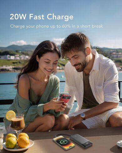 charmast Portable Charger Built-in Cables, 20000mAh Power Bank 6-Output in Kuwait