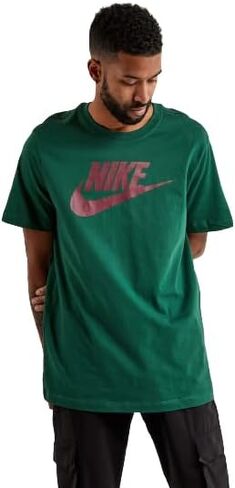 Nike Sportswear Men's Swoosh Logo T Shirt (White/Navy/Orange, X-Large) in Saudi Arabia