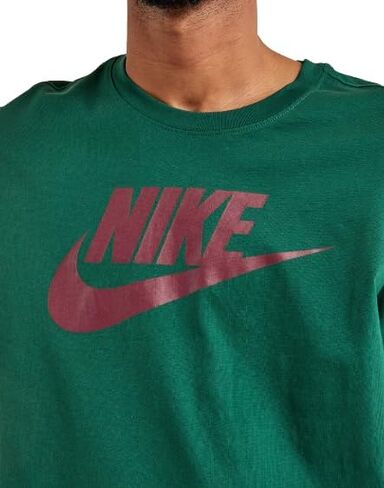 Nike Sportswear Men's Swoosh Logo T Shirt (White/Navy/Orange, X-Large) in Saudi Arabia