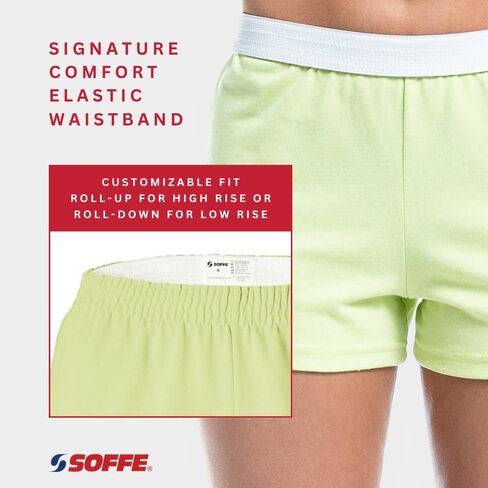 Soffe Womens Authentic Cheer Shorts, 3" Inseam, Sunflower, Small in Saudi Arabia