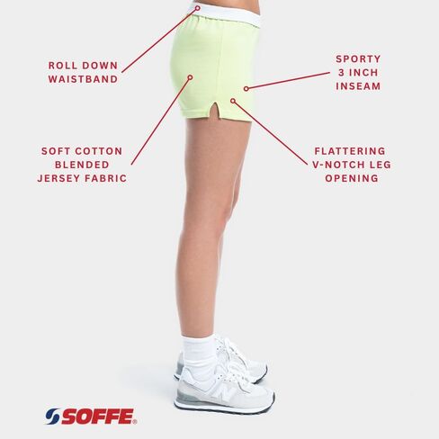 Soffe Womens Authentic Cheer Shorts, 3" Inseam, Sunflower, Small in Saudi Arabia