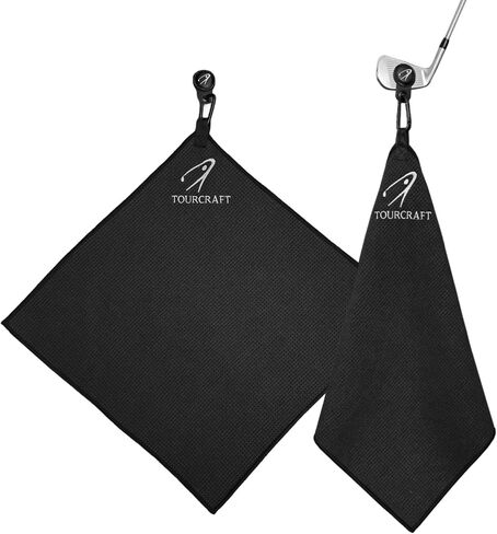 Magnetic Golf Towel for Cart or Clubs – Super-Absorbent Waffle Microfiber, Quick-Dry Design with Strong Magnet & Clip, 18x18 (Navy Blue) in Saudi Arabia