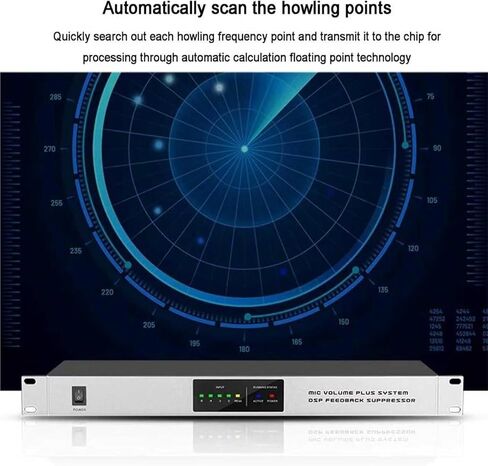 Professional KTV Digital Pre-stage Effector, Anti-Howling Audio Processor, Ound Transmission Gain Improvement Amount: 5-14dB, 9 Level Inhibition Intensity, For Recording Studios, Bars(2 in 2 out) in Saudi Arabia