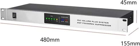 Professional KTV Digital Pre-stage Effector, Anti-Howling Audio Processor, Ound Transmission Gain Improvement Amount: 5-14dB, 9 Level Inhibition Intensity, For Recording Studios, Bars(2 in 2 out) in Saudi Arabia