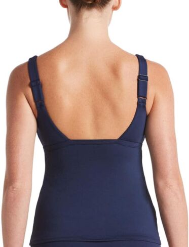 Nike Essentials Scoop Neck Tankini Female (Large, Pacific Blue) in Kuwait