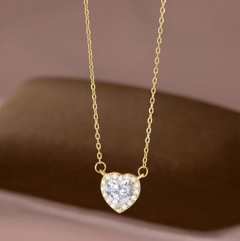 SLUYNZ 925 Sterling Silver CZ Love Choker Necklace for Women Teens Sweet Heart Pendant Necklace for Her Birthday Anniversary in Saudi Arabia