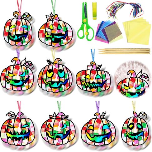 EggSun 36 Sets Mandala Suncatchers Paper Craft Kit for Kids Adults Ornaments Stained Glass Window Arts and Crafts Kit for VBS Classroom Holiday Birthday Projects Home Party Decorations Ages 4 8 12 in Kuwait