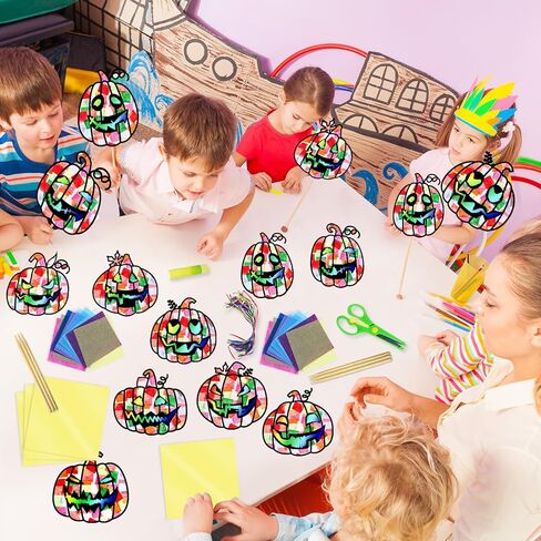 EggSun 36 Sets Mandala Suncatchers Paper Craft Kit for Kids Adults Ornaments Stained Glass Window Arts and Crafts Kit for VBS Classroom Holiday Birthday Projects Home Party Decorations Ages 4 8 12 in Kuwait