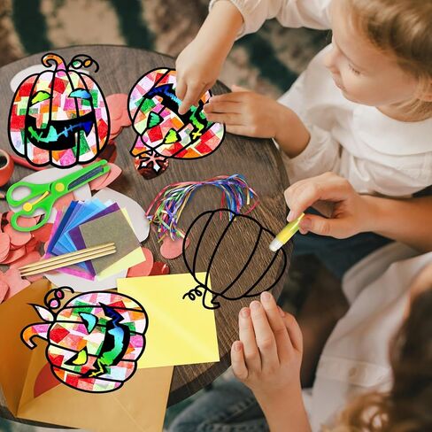 EggSun 36 Sets Mandala Suncatchers Paper Craft Kit for Kids Adults Ornaments Stained Glass Window Arts and Crafts Kit for VBS Classroom Holiday Birthday Projects Home Party Decorations Ages 4 8 12 in Kuwait