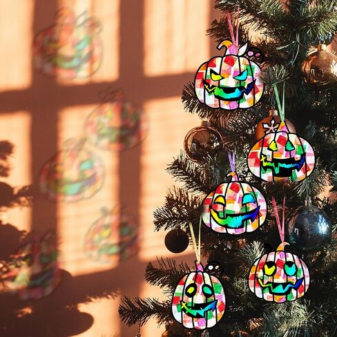 EggSun 36 Sets Mandala Suncatchers Paper Craft Kit for Kids Adults Ornaments Stained Glass Window Arts and Crafts Kit for VBS Classroom Holiday Birthday Projects Home Party Decorations Ages 4 8 12 in Kuwait