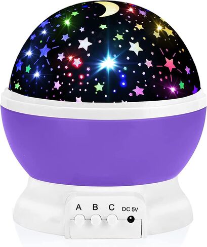 Night Light for Kids,Boys Toys for 3 4 5 6 7 8 Year Old Boys,Star Projector 360 Degree Rotation - 4 LED Bulbs 16 Light Color Changing with USB Cable,Lamp Ceiling Lights for Kids Bedroom in Kuwait