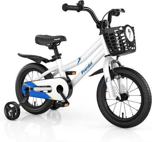 BABY JOY Kids Bike, 12 14 16 18 Inch Children Bikes for Boys Girls Age 3-8 Years w/Training Wheels, Handbrake, Coaster Brake & Removable Basket, Kids Bicycle of Multiple Colors in Saudi Arabia