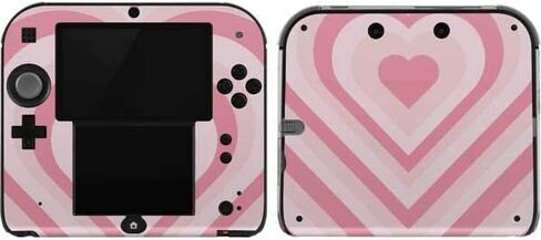 Skinit Decal Gaming Skin Compatible with 2DS - Originally Designed Pink Heart Pattern Design in Saudi Arabia