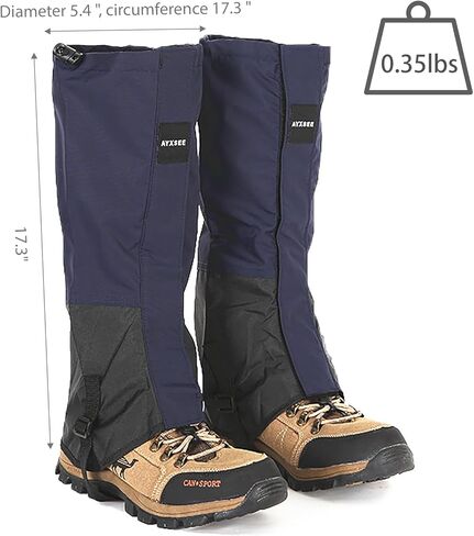 Winter Snow Gaiters for Hiking - Waterproof Ankle Covers for Snow Trekking, Skiing - Universal Fit Men Women in Kuwait