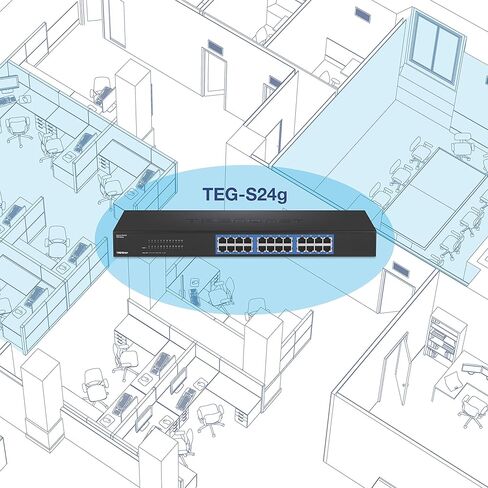TRENDnet 18-Port Gigabit PoE+ Switch, 16 x 30W PoE+ Ports, 2 Gigabit SFP Slots, 240W PoE Budget, 36Gbps Switching Capacity, 1U 19" Rack Mountable, Lifetime Protection, Black, TPE-TG182 in Saudi Arabia