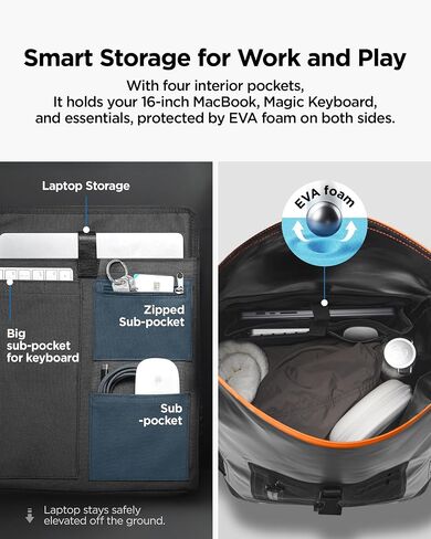 Spigen AquaShield Waterproof Dry Bag Backpack A631, 30L Roll Top Lightweight Dry Storage Bag for Travel, Swimming, Boating, Kayaking, Camping and Beach - Snow White in Saudi Arabia