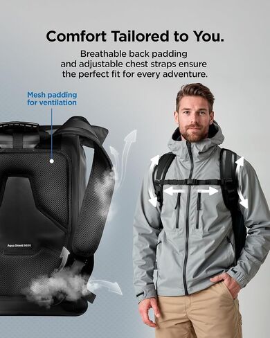 Spigen AquaShield Waterproof Dry Bag Backpack A631, 30L Roll Top Lightweight Dry Storage Bag for Travel, Swimming, Boating, Kayaking, Camping and Beach - Snow White in Saudi Arabia