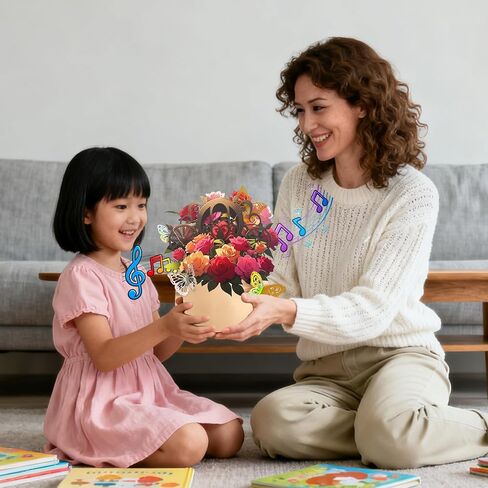 بطاقات زهرة منبثقة مع فراشة الليزر والأظرف المنبثقة تحية 12 بوصة 3D فارغة ملاحظة ، هدايا عيد ميلاد شكرا لك in Saudi Arabia