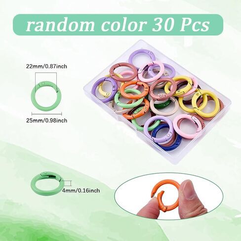 1 Box 28Pcs 14 Colors Heart Spring Clasp Jewelry Carabiner Clip Colorful Heart Shaped Alloy Gate Ring Trigger Snap Hook Buckle Lock Clasps for Purse Jewelry Bags Lanyards Keychains DIY Crafts in Saudi Arabia