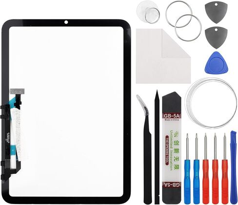 شاشة لمس زجاجية أمامية (بدون شاشة LCD) متوافقة مع iPad mini 6 6th 2021 A2567 A2568 A2569 8.3 بوصة مع الأدوات in Saudi Arabia