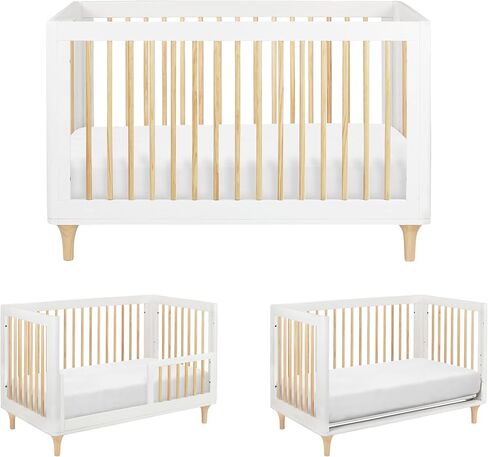 سرير أطفال babyletto Lolly 3 في 1 قابل للتحويل - سرير أطفال قابل للتحويل معتمد من GREENGUARD Gold إلى سرير طفل صغير وسرير نهاري - سرير أطفال خشبي مع 4 مراتب قابلة للتعديل - سهل التجميع - خشب الجوز الطبيعي in Kuwait